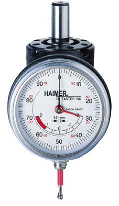 3D Tester μηδενιστής φρέζας Haimer IP67 80.360.00NG με στρογγυλό αναλογικό καντράν και κόκκινη ακίδα αφής