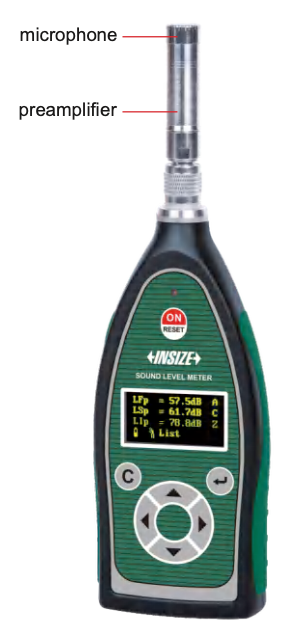 Ηχόμετρο Περιβάλλοντος Class II  - Μνήμη - USB - Lp, Leq, Lmin, Lpeak