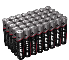 Σετ μπαταριών Ansmann Alkaline 1.5V AA, μαύρες με κόκκινη λωρίδα, κωδ. 611802 0105