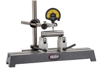 Τραπέζι ελέγχου αξόνων/στροφάλων Mahr MarStand 818 R με roller-support και ρολόι ένδειξης σε βάση στήλης