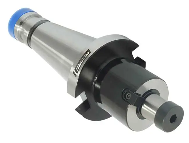 Κώνος ISO Bright TFM-BR-NT για φρεζοκεφαλή, με μεταλλική κατασκευή και μπλε προστατευτικό καπάκι