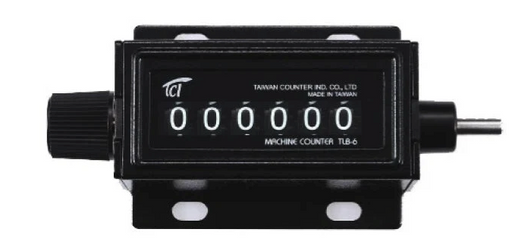 Στροφόμετρο Counter TLB-6, 6 ψηφίων, μαύρο, δεξιόστροφο με μηχανικό καντράν εργοστασιακής ρύθμισης.