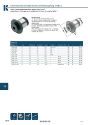 Τεχνικά χαρακτηριστικά TC Adaptors - Collet Αντάπτορες ταχείας αλλαγής της Kemmler για κολαούζα, ΧΩΡΙΣ συμπλέκτη ασφαλείας (σελ. 3)