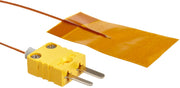 Θερμοστοιχείο τύπου K PCE Instruments TF-509 με κίτρινο βύσμα και αυτοκόλλητη ταινία αισθητήρα 250°C