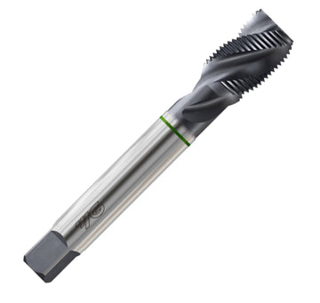 Κολαούζο μηχανής YG BSP (G) INOX για τυφλές οπές, TM-SP-BSP-HardSlick, με πράσινη γραμμή και τετράγωνο στέλεχος