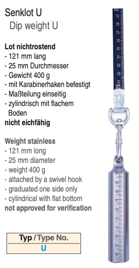 Βαρίδι INOX 121 x 25 mm 400g Richter
