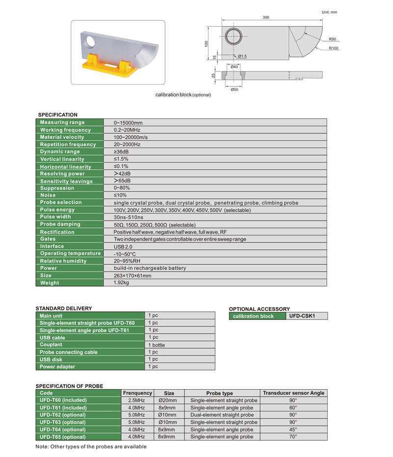 Παχύμετρο Υπερήχων Επιθεώρησης Insize