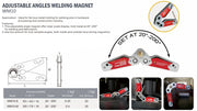 Μαγνητική Ρυθμιζόμενη Γωνιά Συγκόλλησης 20°-200° Ls
