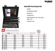 Σετ Επιδιόρθωσης Σπειρωμάτων Αμερικάνικο Ψιλόπασο 1.5D Baer