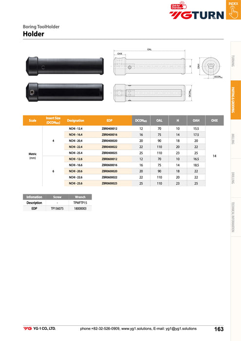 Base for YG Nanocut cutting tools