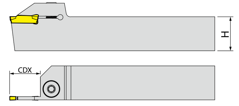 Μανέλα Τόρνου YG Grooving για πλακίδια Σχισήματος και Λουκιών TD--