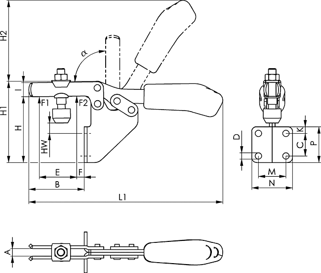 Horizontal Toggle Clamp