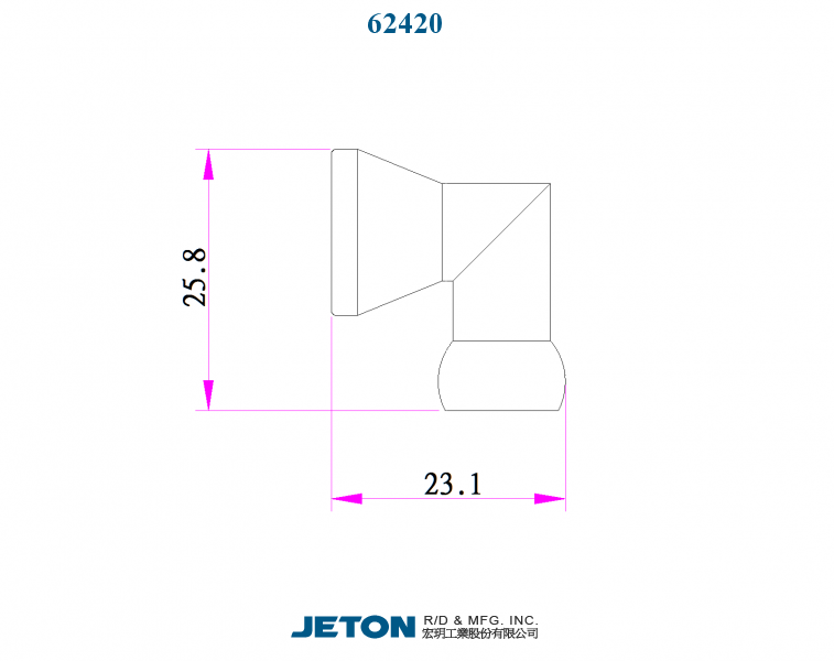 90° Connector for Coolant System 1/4"