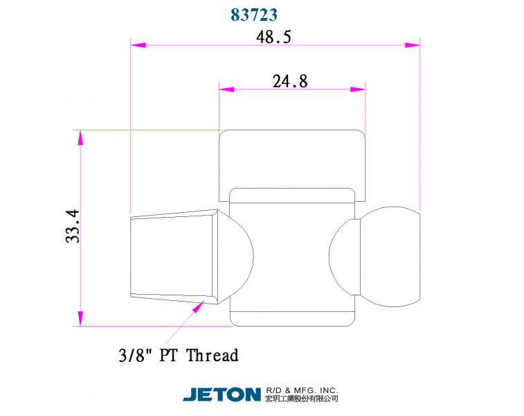 Switch with 3/8" thread for Coolant System 3/8"