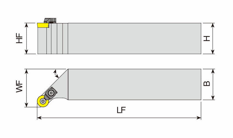 Μανέλα Τόρνου YG για Στρογγυλό Πλακίδιο RC-- (Γενικής Χρήσης & Κατεργασίας μορφής)