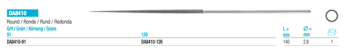 Handheld Round Diamond File
