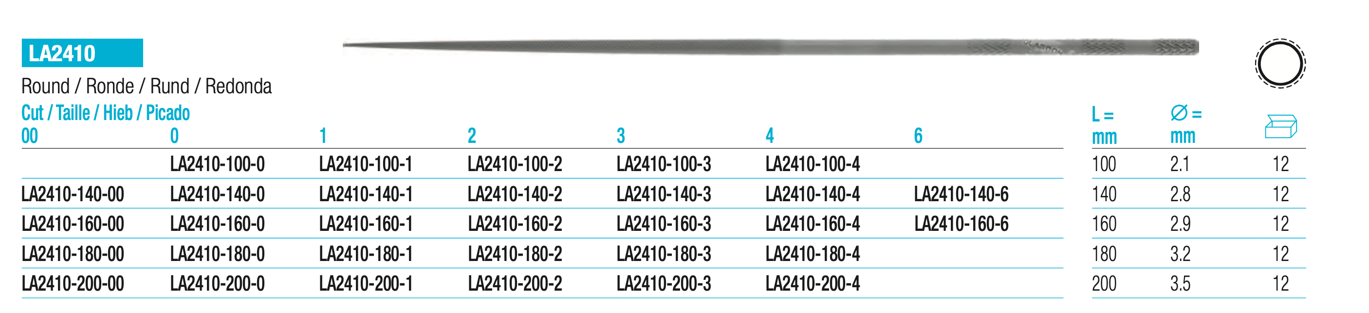 Watchmaker's Round File 160 mm