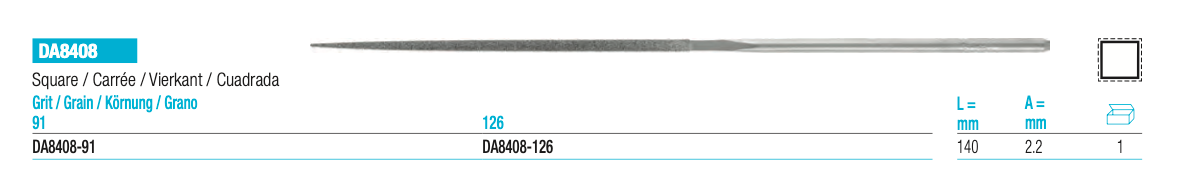 Hand Diamond File Square