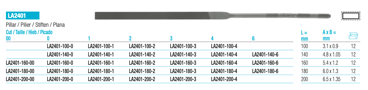 Watchmaker's Wide File 140 - 180