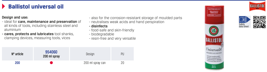 Protection and Maintenance Oil UNIVERSAL