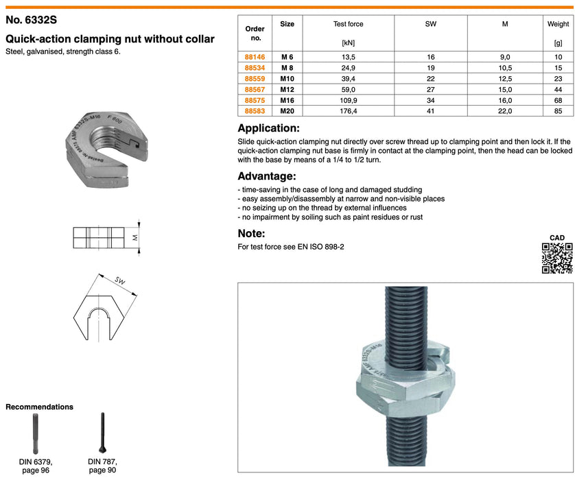 Quick Action Clamping Nuts
