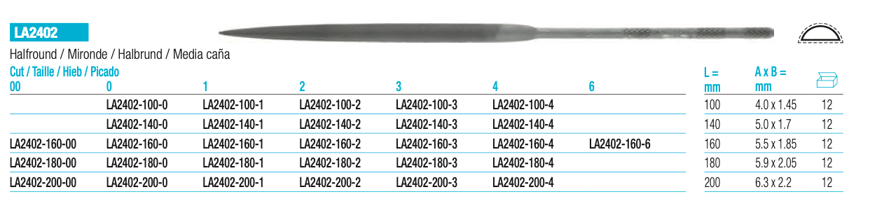 Watchmaker Half-Round File