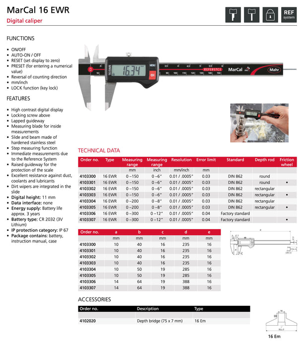 Παχύμετρο Ψηφιακό Αδιάβροχο IP67