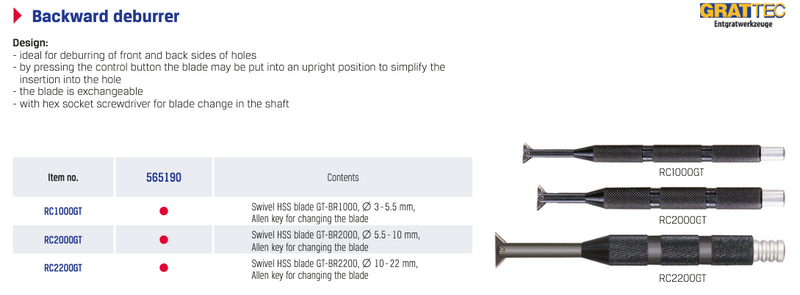 Απογρεζωτες mini reversible 3-5.5 mm NOGA Grattec
