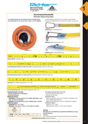 Μέτρο Διαμέτρου Fiber Glass Richter