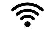 Εικονίδιο Wi‑Fi για Insize ISV‑K, παρελκόμενο ISV‑K‑WIFI σε μαύρο χρώμα σε λευκό φόντο