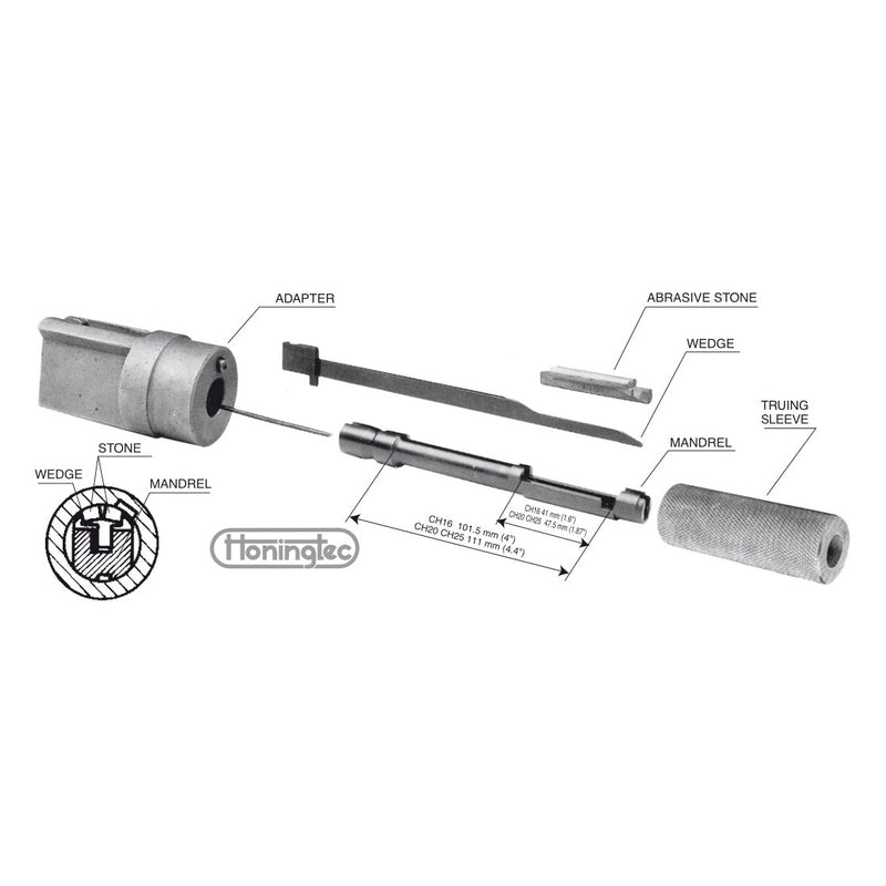 Mandrel Honing Ø3-18 mm μακρυες τρυπες