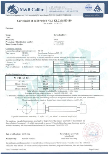 Πιστοποιητικό Διακρίβωσης ISO 17025 4101-C70
