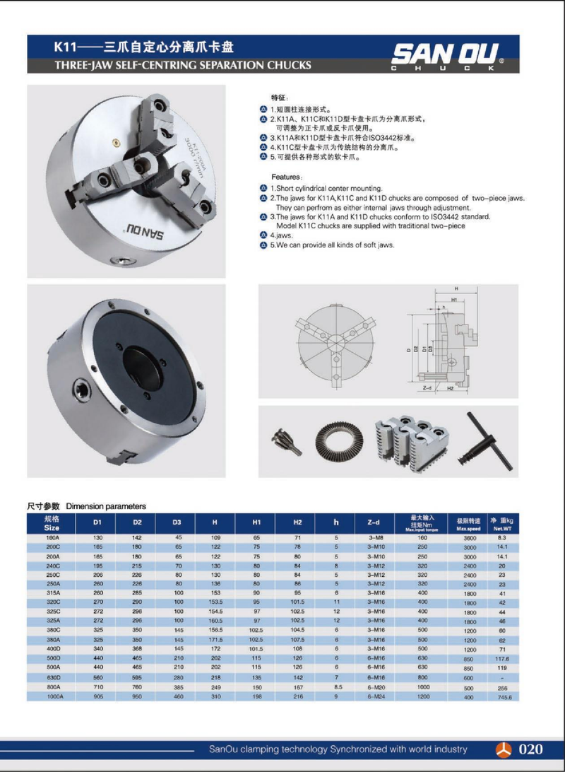 Datasheet - Τσόκ Τόρνου με 3 Αντιστρέψιμους Σφιγκτήρες (Πατούρα)