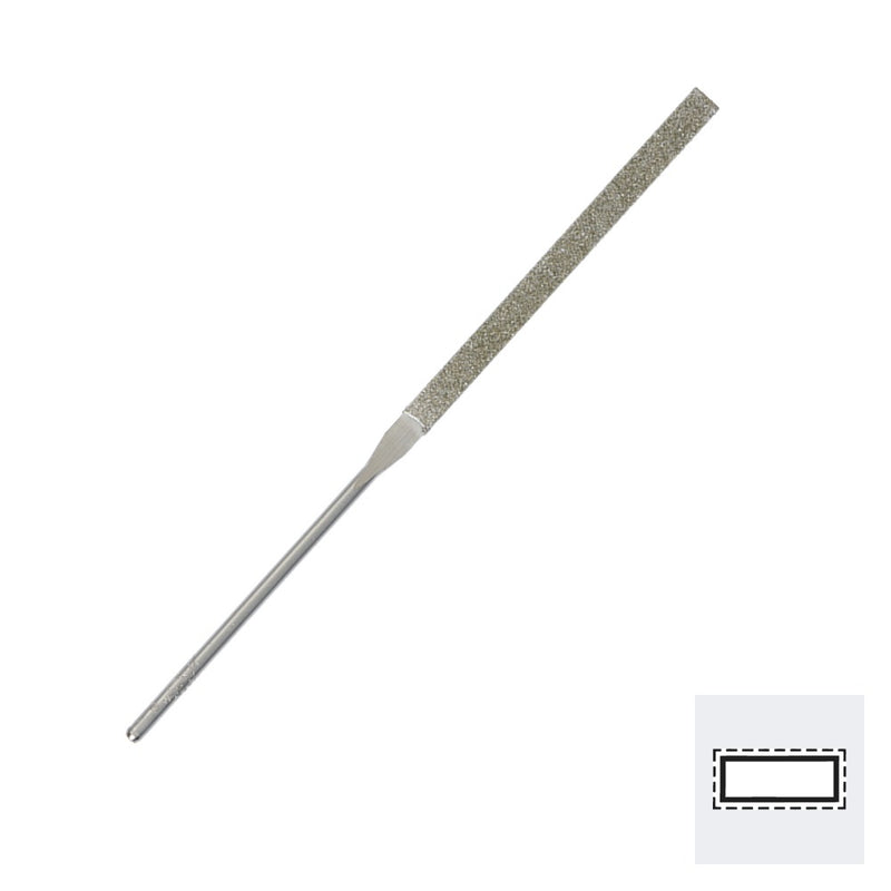 Vallorbe DA8401 / DA9401 flat diamond hand files with rectangular cross-section