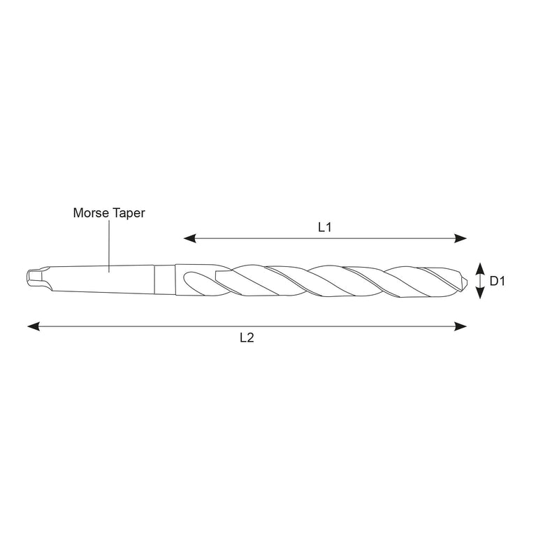 Τρυπάνι με Κώνο Morse HSS Μακρυά Yg