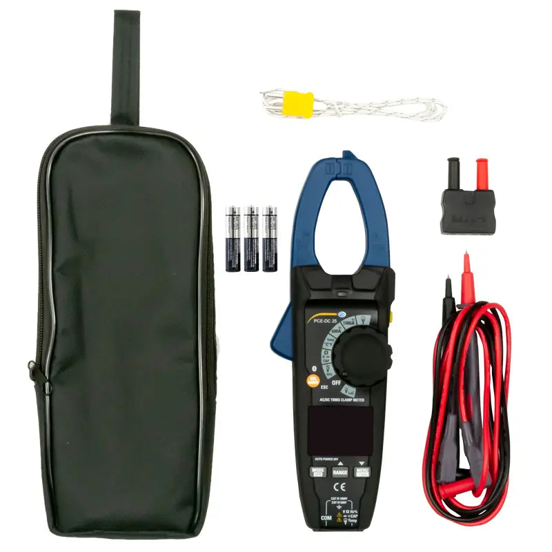 Αμπεροτσιμπίδα AC/DC με Bluetooth PCE Instruments PCE-DC 25 – Μέτρηση έως 1000 A / 1000 V, συνέχειας, θερμοκρασίας & NCV
