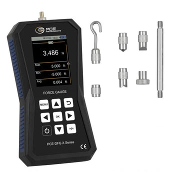 PCE Instruments PCE-DFG 1K X digital force gauge with colour display and push-pull attachment set/hook