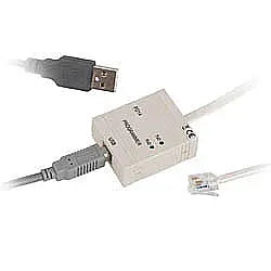 Προγραμματιζόμενος αντάπτορας PCE Instruments PCE-PD14 με USB και βύσμα RJ, σε λευκό περίβλημα