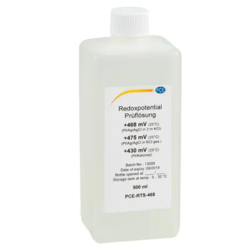 Διάλυμα redox PCE Instruments 468 mV PCE-RTS-468, πλαστικό μπουκάλι 500 ml με λευκό καπάκι και ετικέτα PCE
