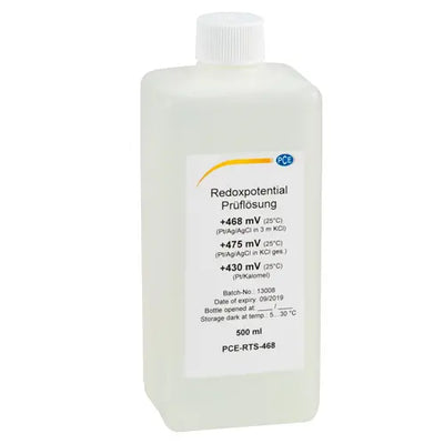 Διάλυμα redox PCE Instruments 468 mV PCE-RTS-468, πλαστικό μπουκάλι 500 ml με λευκό καπάκι και ετικέτα PCE