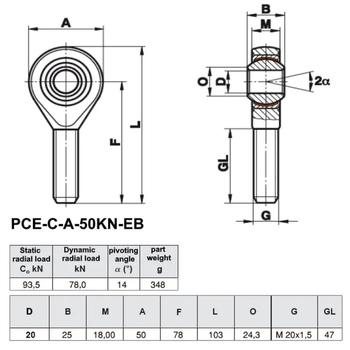 PCE-C-A-50KN-EB - Κρίκος για Δυναμόμετρο
