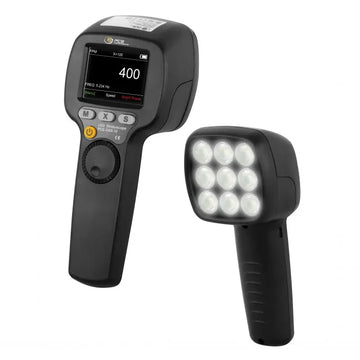 Στροβοσκόπιο LED PCE Instruments PCE-DSX 10 με οθόνη και κεφαλή 9 LED, μαύρο χειρός