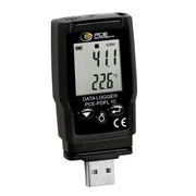 Καταγραφικό υγρασίας/θερμοκρασίας PCE Instruments PCE-PDFL 10 με οθόνη LCD και βύσμα USB, μαύρο