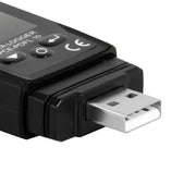 PCE Instruments PCE-PDFL 10 USB data logger σε μαύρο σώμα, με ενσωματωμένο βύσμα USB και πλήκτρα ελέγχου