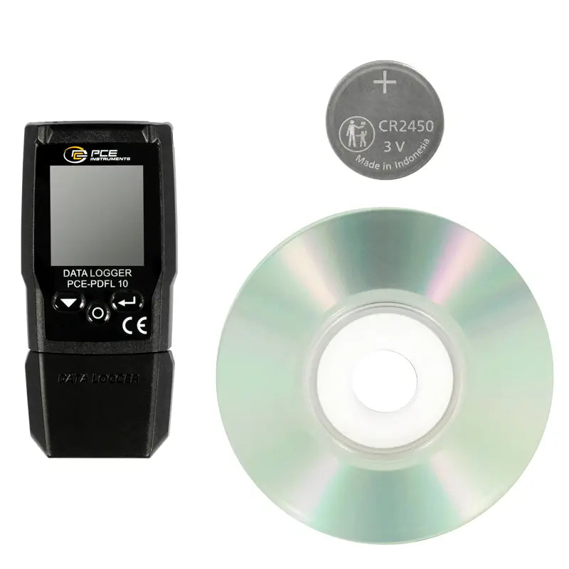 PCE Instruments PCE-PDFL 10 με μπαταρία CR2450 3V και CD λογισμικού για data logger