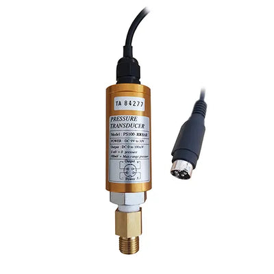 Αισθητήρας πίεσης PCE Instruments PS-100-10, χρυσός μετατροπέας με καλώδιο και βύσμα, σπείρωμα σύνδεσης κάτω