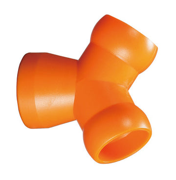 Σύνδεσμος Y Jeton V-86068 3/4" για σύστημα σαπουνελαίου, πορτοκαλί πλαστικό εξάρτημα με τρεις υποδοχές