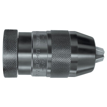 Αυτόματο τσοκ τρυπανιού Rohm Supra 1 heavy duty, μαύρο μεταλλικό με ραβδωτή λαβή, κωδ. 214500