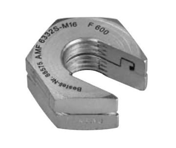 AMF 297820 quick action clamping nut, metal with thread and quick action notch