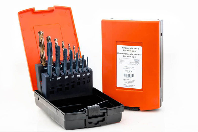 Σετ Κολαουζα Μηχανής HSSE - VAP (Co 5%) + Τρυπάνια | (M3-M12) - ΙΝΟΧ - VAP Baer